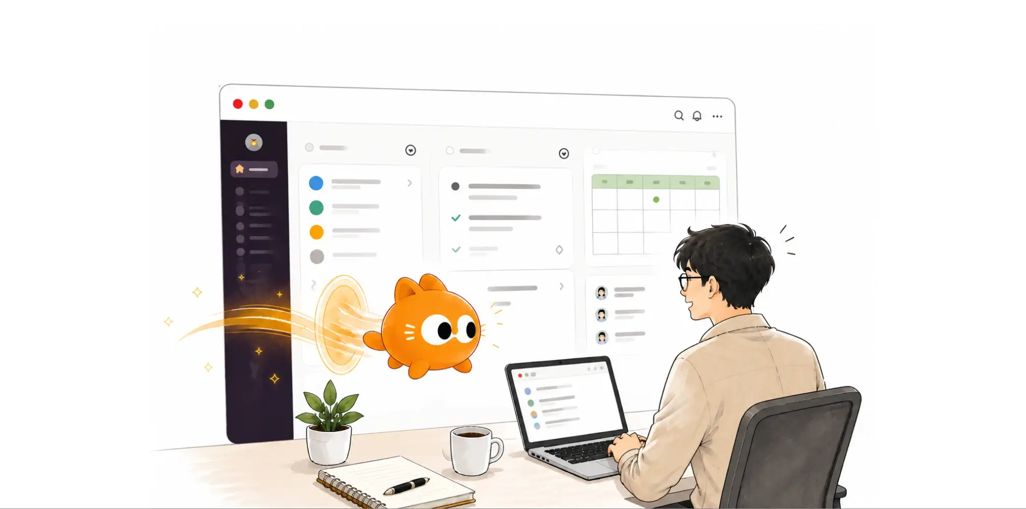 Lynx working inside the user workflow